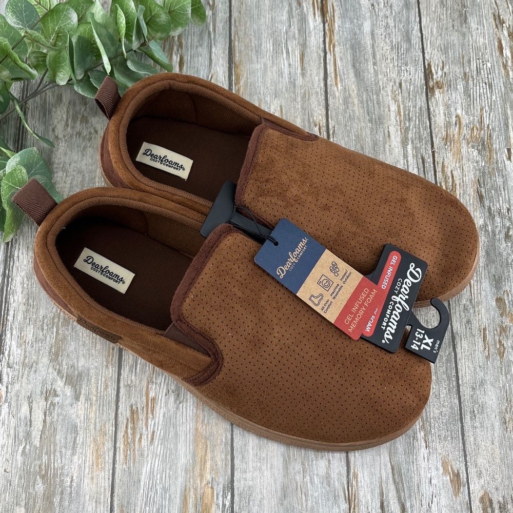 Dearfoams Cozy Comfort Indoor Outdoor Slippers Shoes Size 13/14